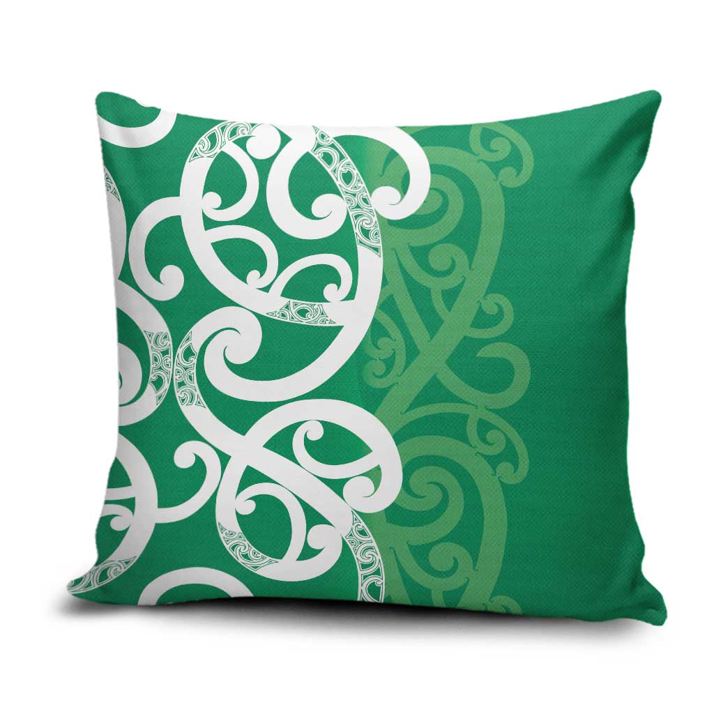 Pounamu Green Maori Pillow Cover Koru Kowhaiwhai - Aussie Hoodie