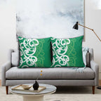 Pounamu Green Maori Pillow Cover Koru Kowhaiwhai - Aussie Hoodie