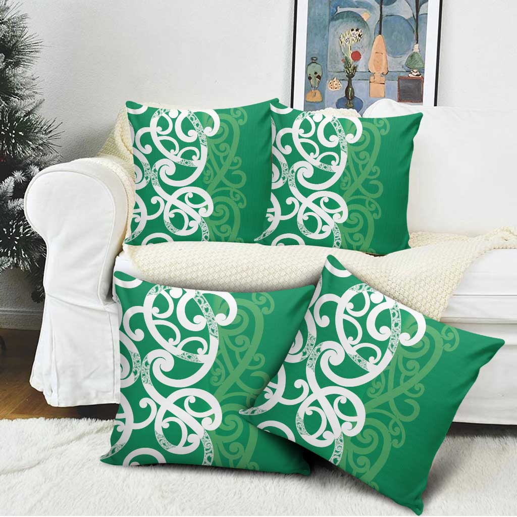 Pounamu Green Maori Pillow Cover Koru Kowhaiwhai - Aussie Hoodie
