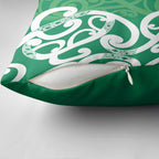Pounamu Green Maori Pillow Cover Koru Kowhaiwhai - Aussie Hoodie