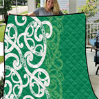 Pounamu Green Maori Quilt Koru Kowhaiwhai - Aussie Hoodie