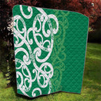 Pounamu Green Maori Quilt Koru Kowhaiwhai - Aussie Hoodie