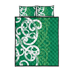 Pounamu Green Maori Quilt Bed Set Koru Kowhaiwhai - Aussie Hoodie