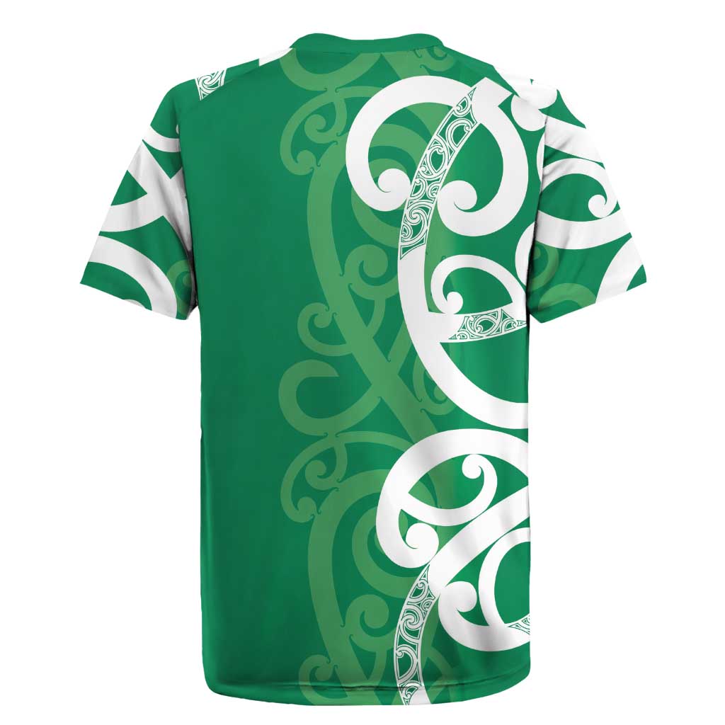 Pounamu Green Maori Rugby Jersey Koru Kowhaiwhai - Aussie Hoodie