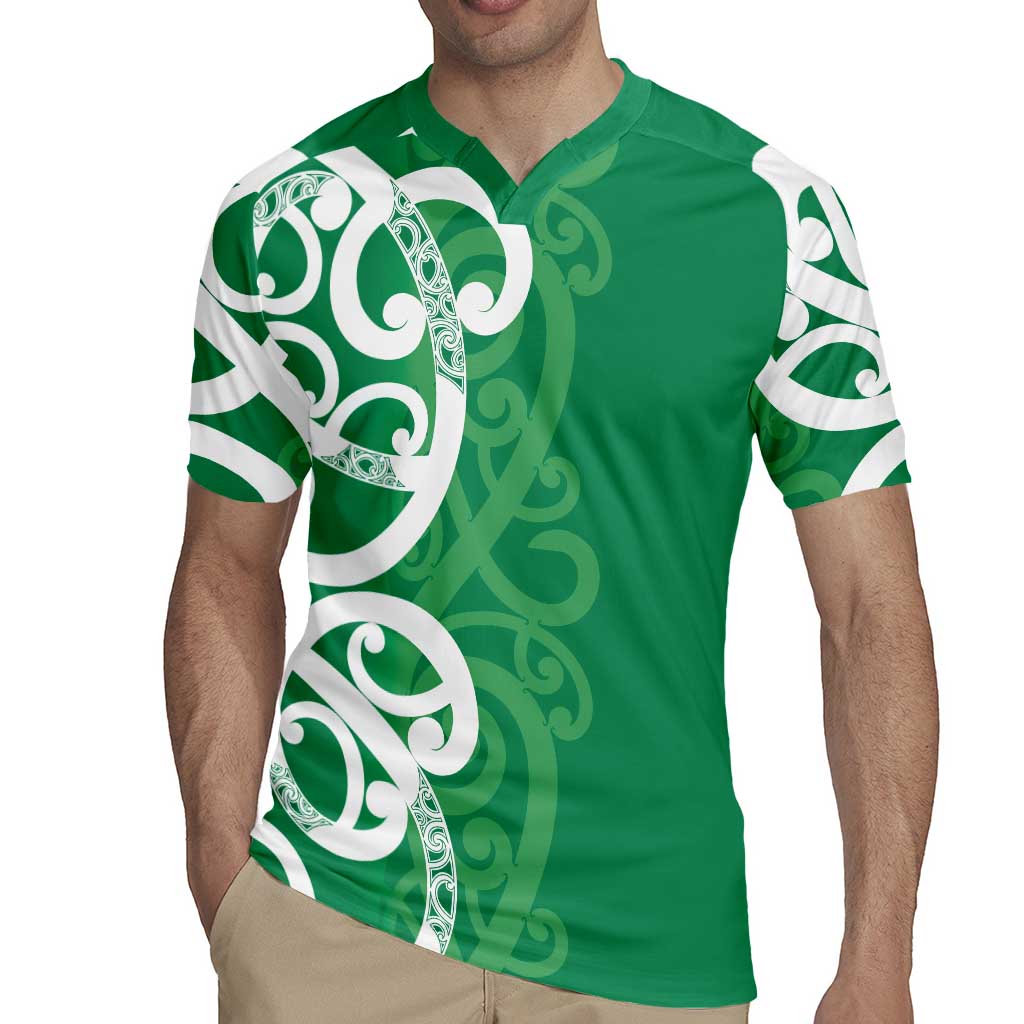Pounamu Green Maori Rugby Jersey Koru Kowhaiwhai - Aussie Hoodie