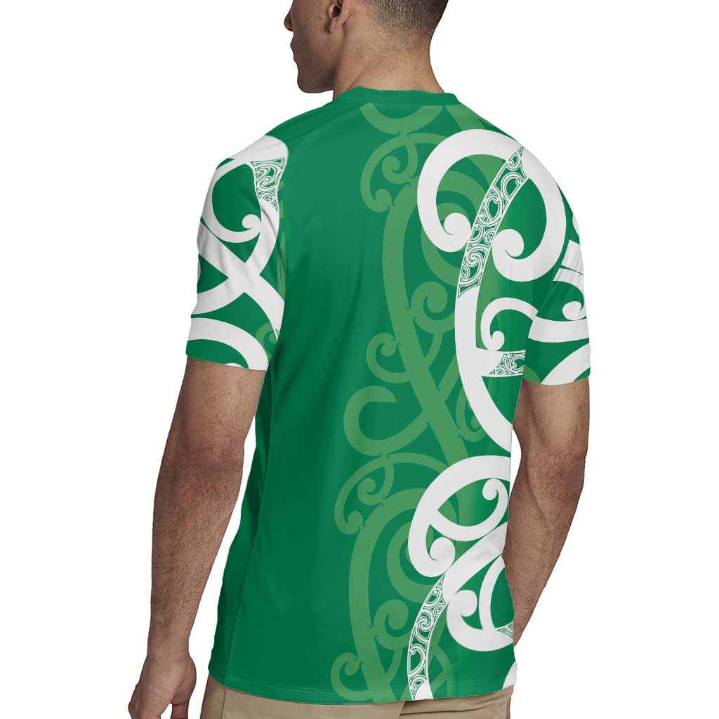 Pounamu Green Maori Rugby Jersey Koru Kowhaiwhai - Aussie Hoodie