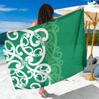 Pounamu Green Maori Sarong Koru Kowhaiwhai - Aussie Hoodie