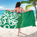 Pounamu Green Maori Sarong Koru Kowhaiwhai - Aussie Hoodie