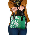 Pounamu Green Maori Shoulder Handbag Koru Kowhaiwhai - Aussie Hoodie