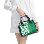 Pounamu Green Maori Shoulder Handbag Koru Kowhaiwhai - Aussie Hoodie