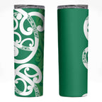 Pounamu Green Maori Skinny Tumbler Koru Kowhaiwhai - Aussie Hoodie