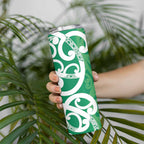 Pounamu Green Maori Skinny Tumbler Koru Kowhaiwhai - Aussie Hoodie