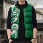 Pounamu Green Maori Sleeveless Puffer Jacket Koru Kowhaiwhai - Aussie Hoodie