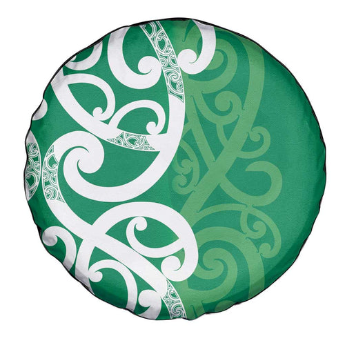 Pounamu Green Maori Spare Tire Cover Koru Kowhaiwhai - Aussie Hoodie