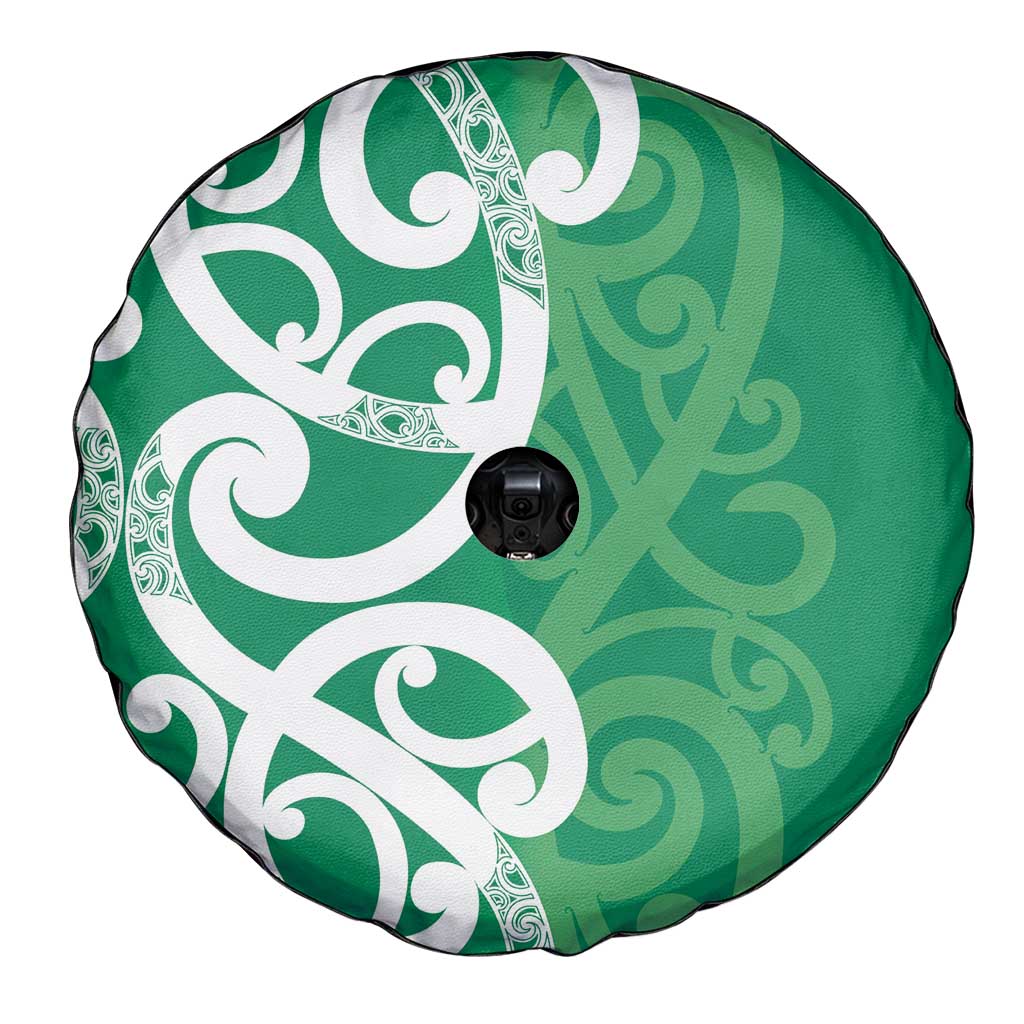 Pounamu Green Maori Spare Tire Cover Koru Kowhaiwhai - Aussie Hoodie