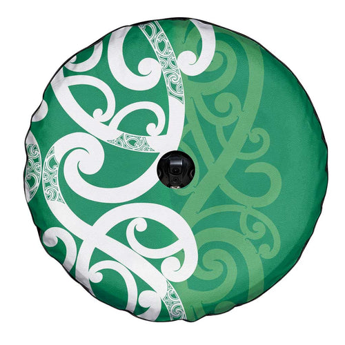 Pounamu Green Maori Spare Tire Cover Koru Kowhaiwhai - Aussie Hoodie