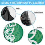 Pounamu Green Maori Spare Tire Cover Koru Kowhaiwhai - Aussie Hoodie