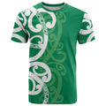 Pounamu Green Maori T Shirt Koru Kowhaiwhai - Aussie Hoodie