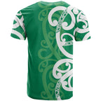 Pounamu Green Maori T Shirt Koru Kowhaiwhai - Aussie Hoodie
