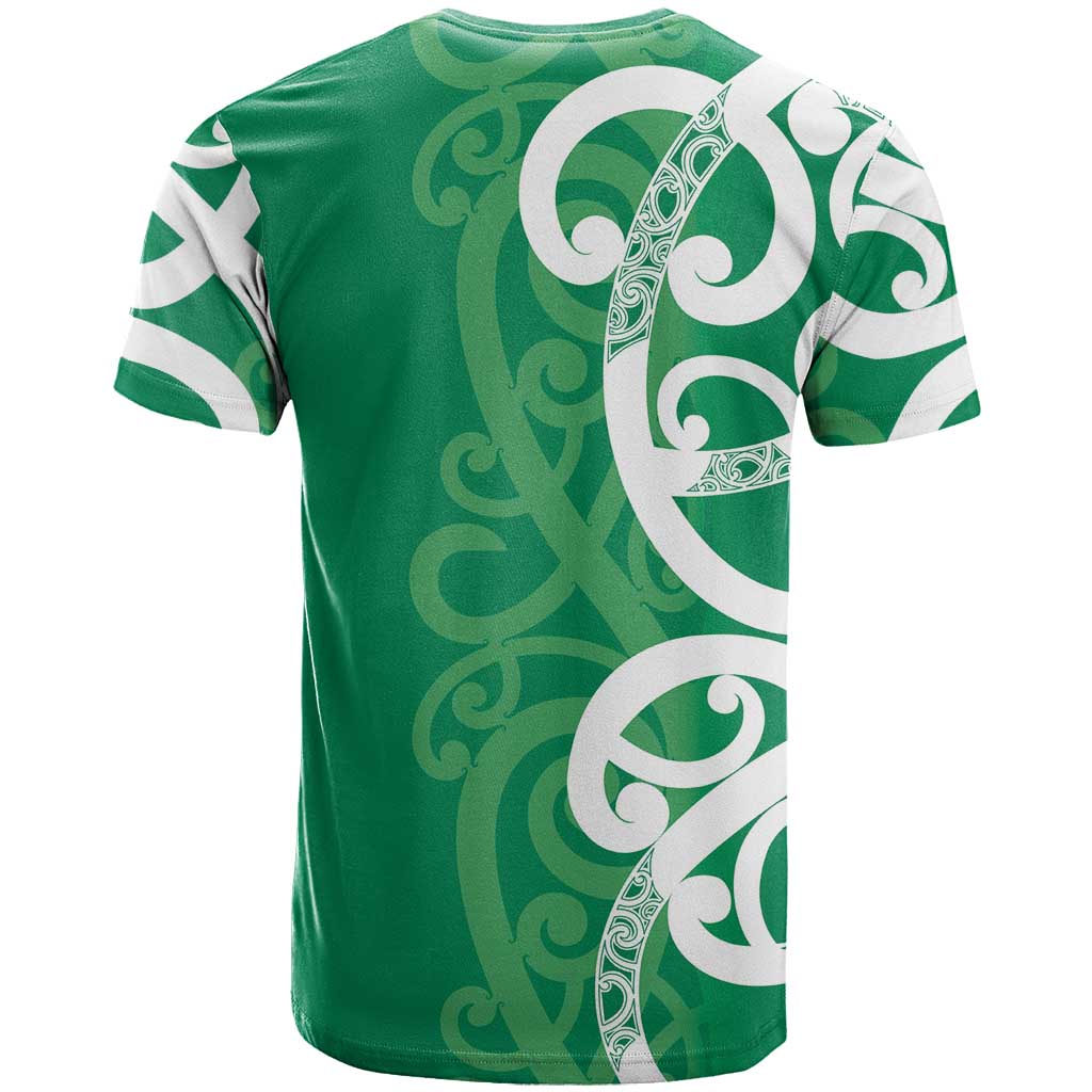 Pounamu Green Maori T Shirt Koru Kowhaiwhai - Aussie Hoodie