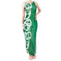 Pounamu Green Maori Tank Maxi Dress Koru Kowhaiwhai - Aussie Hoodie