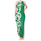 Pounamu Green Maori Tank Maxi Dress Koru Kowhaiwhai - Aussie Hoodie