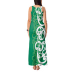 Pounamu Green Maori Tank Maxi Dress Koru Kowhaiwhai - Aussie Hoodie