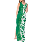 Pounamu Green Maori Tank Maxi Dress Koru Kowhaiwhai - Aussie Hoodie