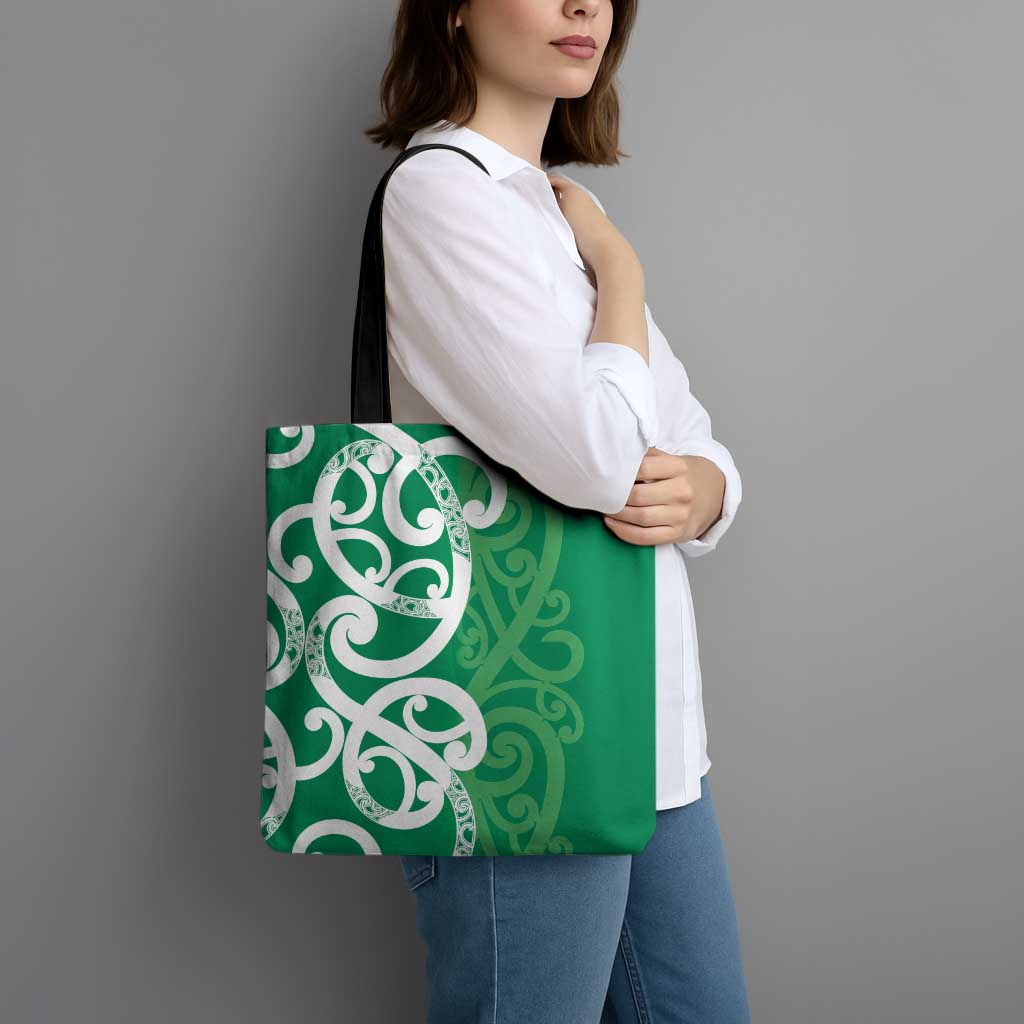 Pounamu Green Maori Tote Bag Koru Kowhaiwhai - Aussie Hoodie