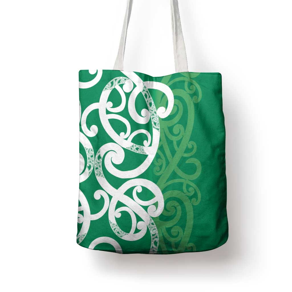 Pounamu Green Maori Tote Bag Koru Kowhaiwhai - Aussie Hoodie