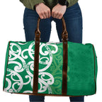 Pounamu Green Maori Travel Bag Koru Kowhaiwhai - Aussie Hoodie