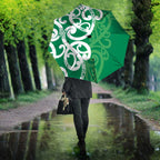 Pounamu Green Maori Umbrella Koru Kowhaiwhai - Aussie Hoodie