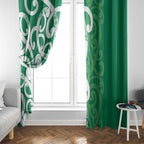 Pounamu Green Maori Window Curtain Koru Kowhaiwhai - Aussie Hoodie
