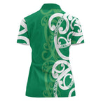 Pounamu Green Maori Women Polo Shirt Koru Kowhaiwhai - Aussie Hoodie