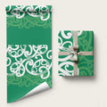 Pounamu Green Maori Wrapping Paper Koru Kowhaiwhai