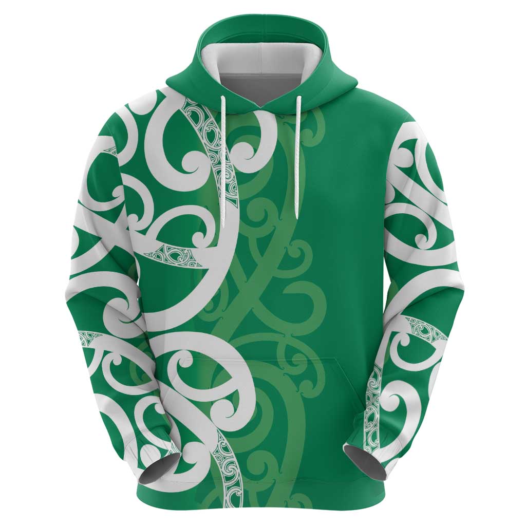 Pounamu Green Maori Zip Hoodie Koru Kowhaiwhai - Aussie Hoodie