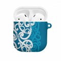 Azure Blue Maori AirPods Case Koru Kowhaiwhai - Aussie Hoodie
