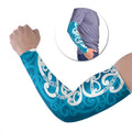 Azure Blue Maori Arm Sleeves Koru Kowhaiwhai - Aussie Hoodie