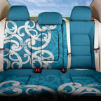 Azure Blue Maori Back Car Seat Cover Koru Kowhaiwhai - Aussie Hoodie