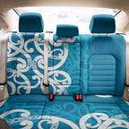 Azure Blue Maori Back Car Seat Cover Koru Kowhaiwhai - Aussie Hoodie