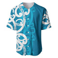 Azure Blue Maori Baseball Jersey Koru Kowhaiwhai - Aussie Hoodie