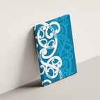 Azure Blue Maori Canvas Wall Art Koru Kowhaiwhai - Aussie Hoodie