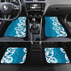 Azure Blue Maori Car Mats Koru Kowhaiwhai - Aussie Hoodie