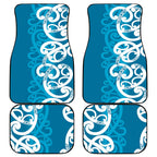Azure Blue Maori Car Mats Koru Kowhaiwhai - Aussie Hoodie