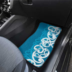 Azure Blue Maori Car Mats Koru Kowhaiwhai - Aussie Hoodie