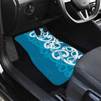 Azure Blue Maori Car Mats Koru Kowhaiwhai - Aussie Hoodie