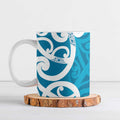 Azure Blue Maori Ceramic Mug Koru Kowhaiwhai - Aussie Hoodie