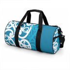 Azure Blue Maori Duffle Bag Koru Kowhaiwhai