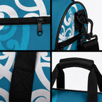 Azure Blue Maori Duffle Bag Koru Kowhaiwhai