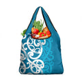 Azure Blue Maori Grocery Bag Koru Kowhaiwhai - Aussie Hoodie